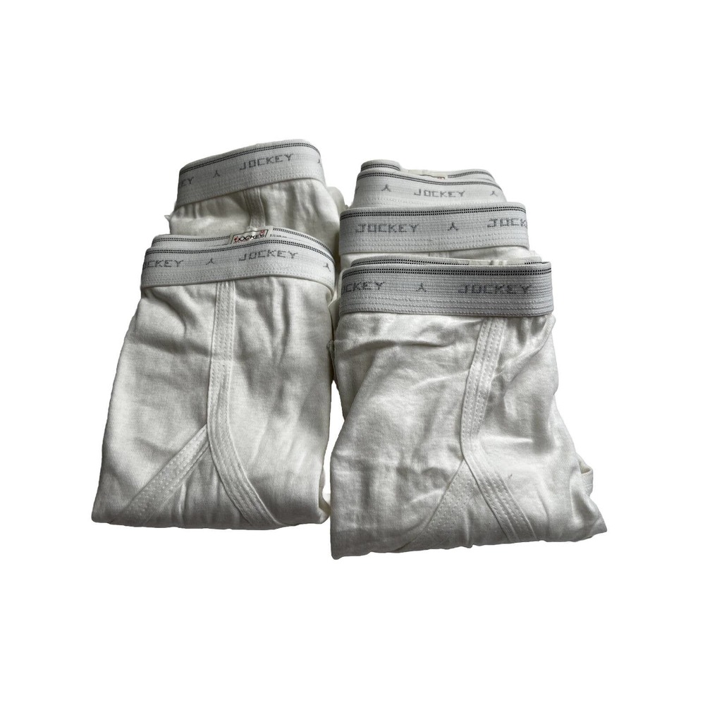Jockey Classic Mens Briefs Underwear Y Front Fly Sz 38 Lot 5 USA Whitey Tighty